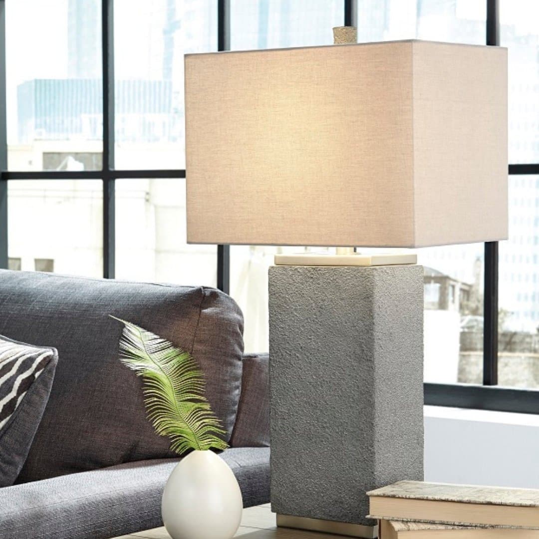 Faux Stone Table Lamps (Set of 2) - HER Home Design Boutique